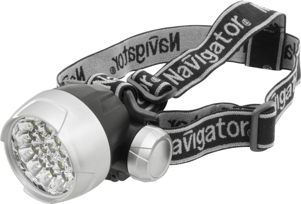 Изображение товара Налобный фонарь Navigator 3ААА с 4 режимами, водонепроницаемый