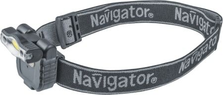 Изображение товара Налобный фонарь Navigator 3Вт 0.5Ач с сенсорным управлением и регулировкой
