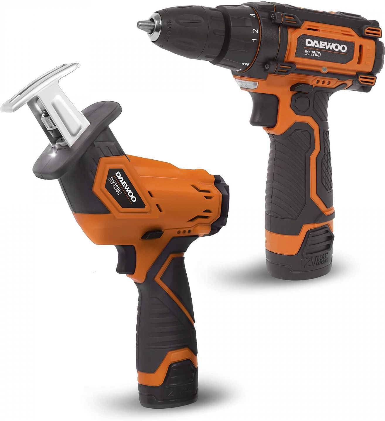 Изображение товара Комплект аккумуляторных инструментов DAEWOO DGA 1220Li SET с дрелью и пилой, 12 В