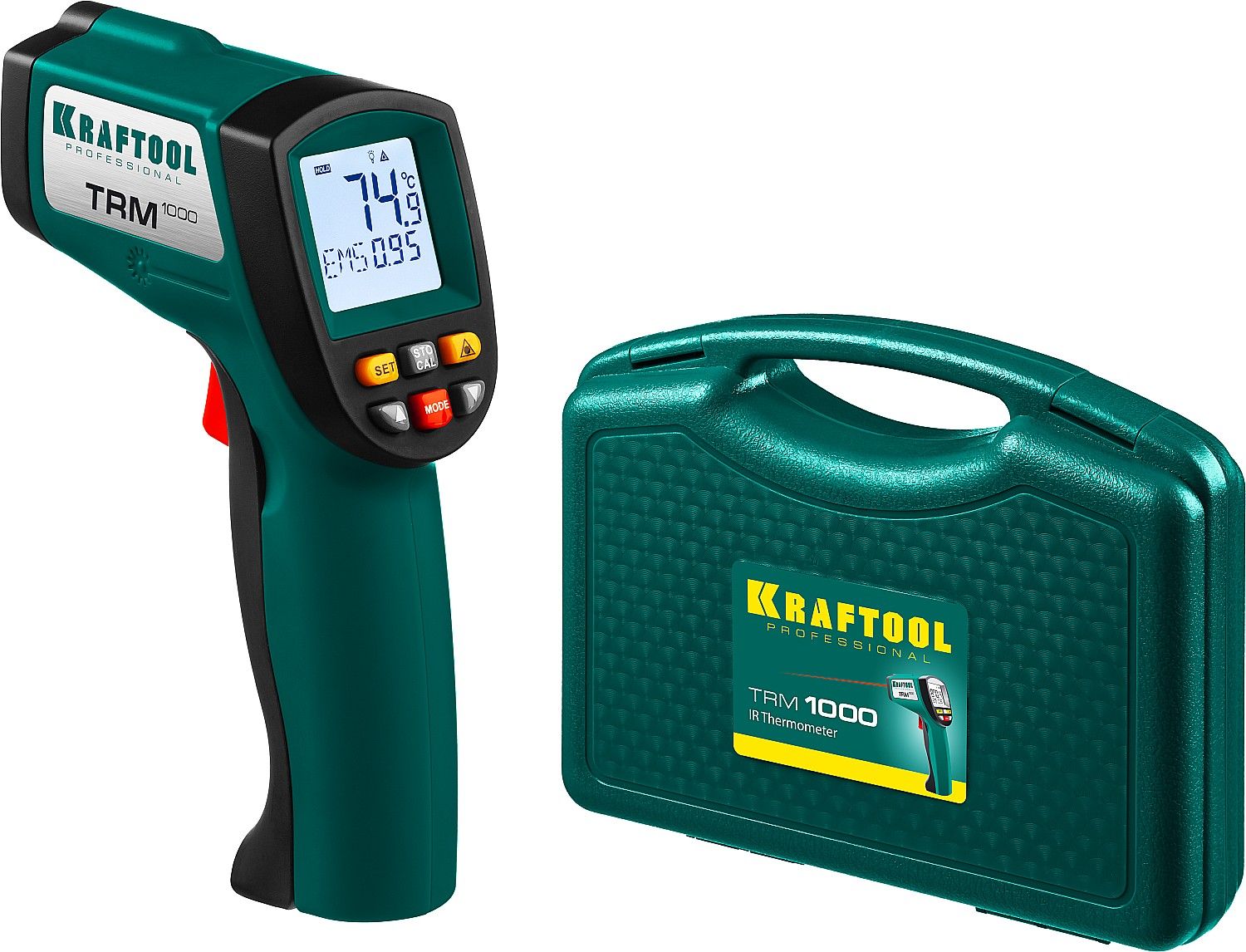 Изображение товара Инфракрасный пирометр KRAFTOOL TRM-1000 для точных измерений температуры
