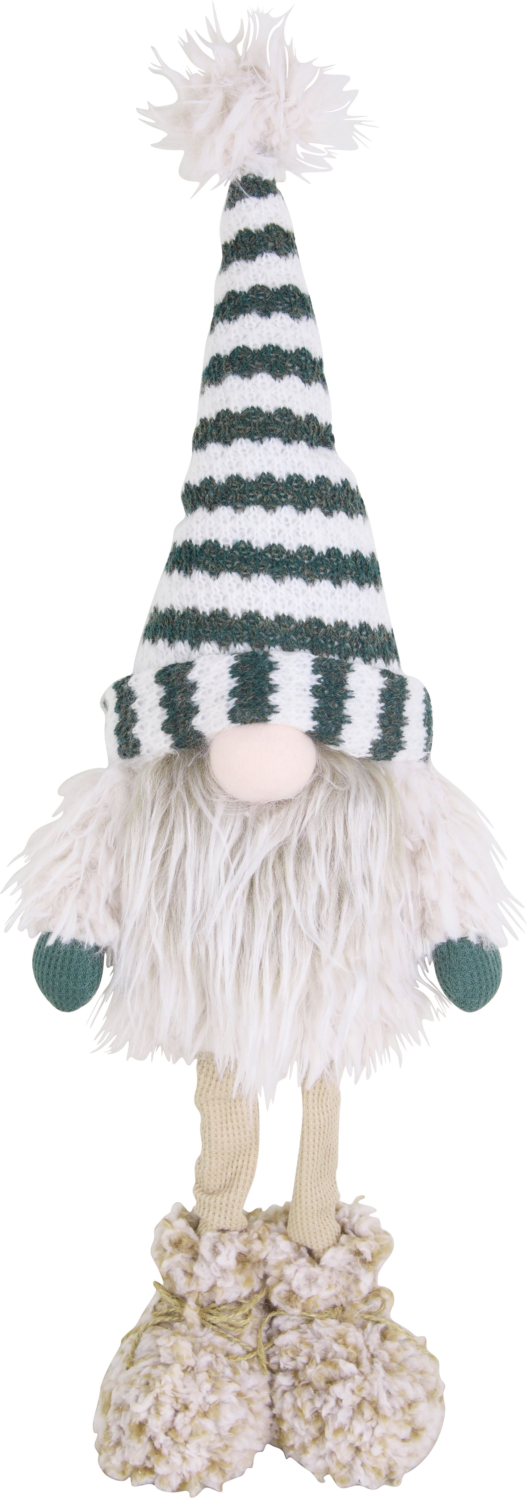 Изображение товара Праздничный колпак Санта в полоску 57 см для Нового года и Рождества