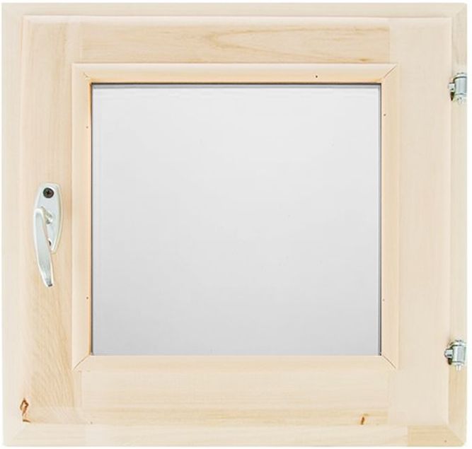 Изображение товара Форточка для бани 60х60 береза со стеклом - вентиляция и стиль