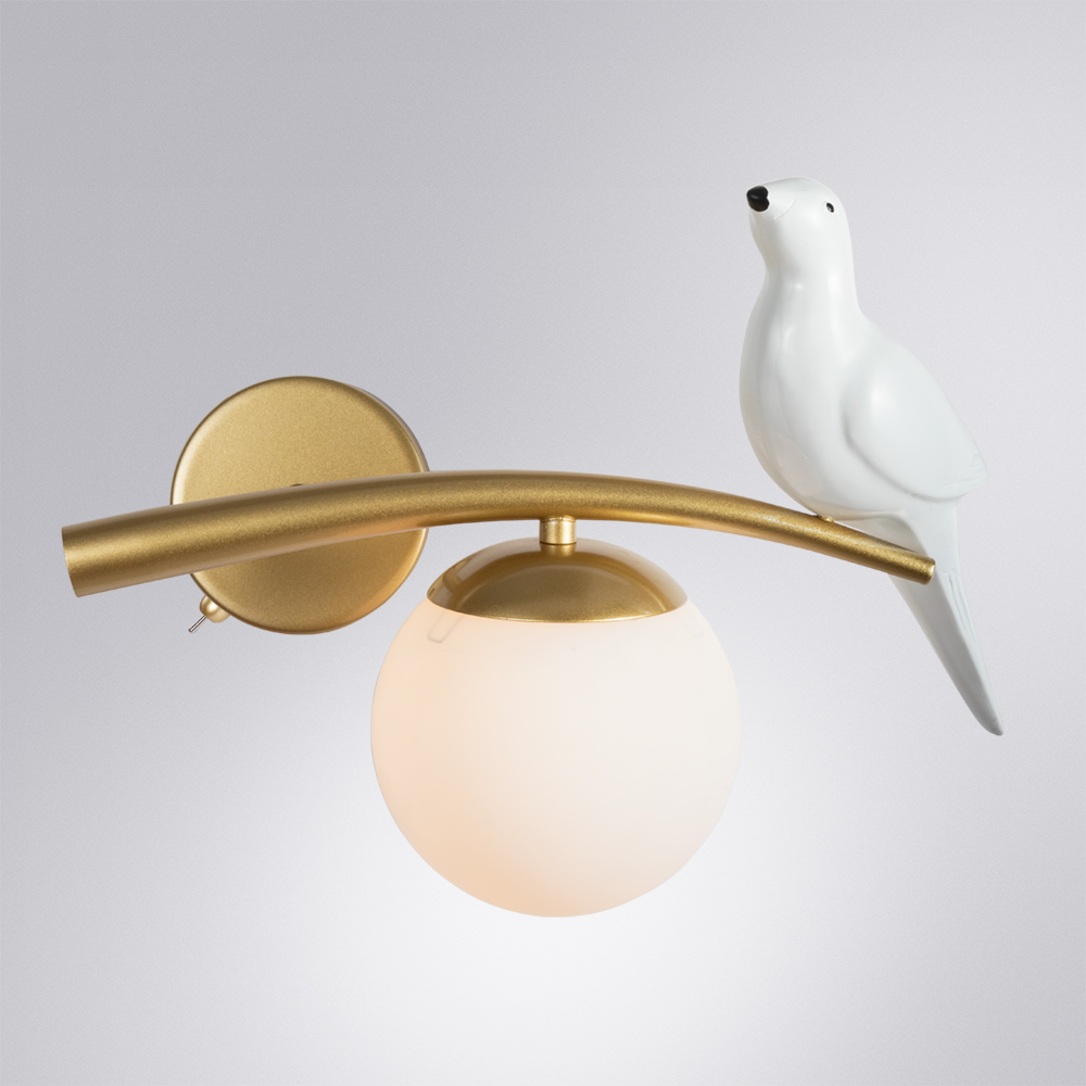 Настенные светильники ARTE Lamp Светильник настенный ELTANIN 1хE27х60Вт золотистый