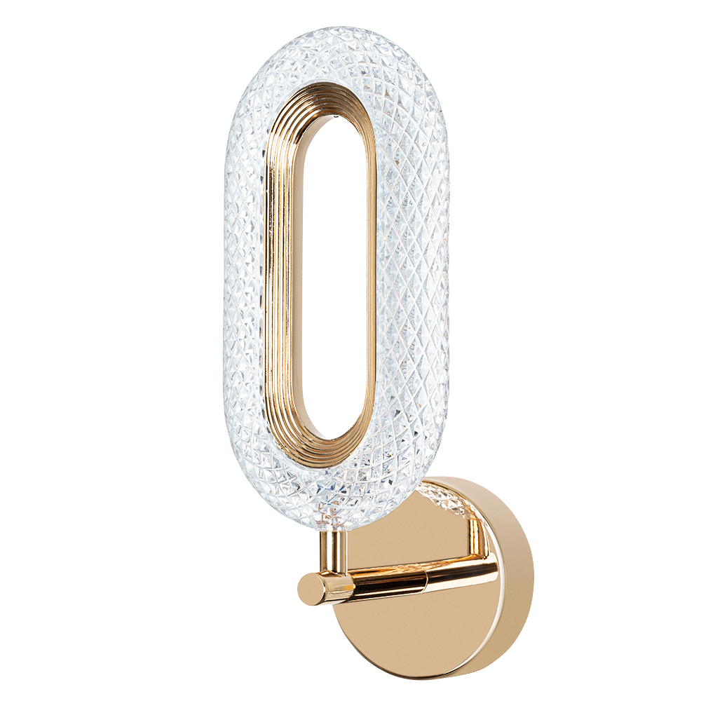 Изображение товара Светильник настенный Ovale 1хLEDх8Вт. 400lm 4000k золотой