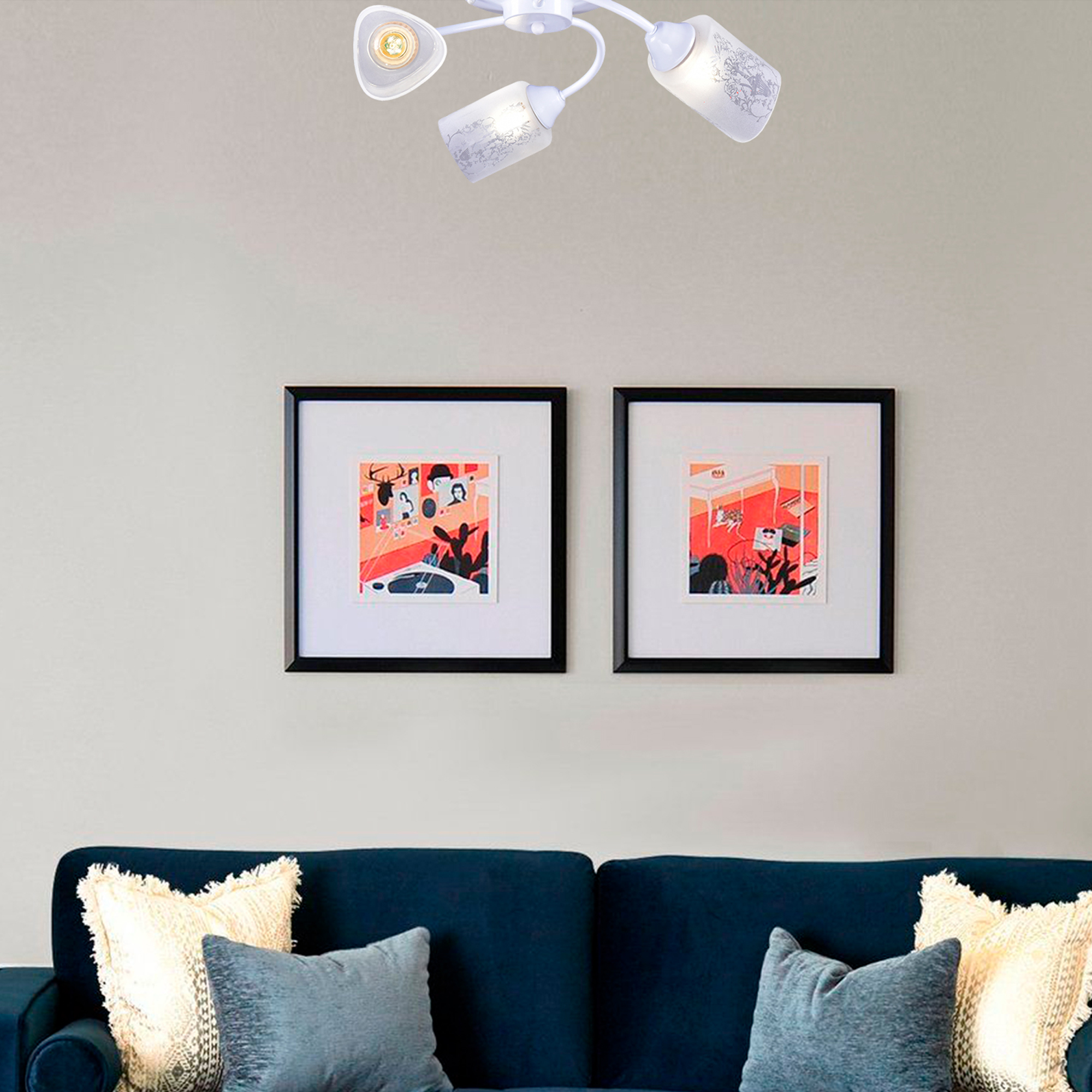 Изображение товара Светильник потолочный 42х42х24 Белый