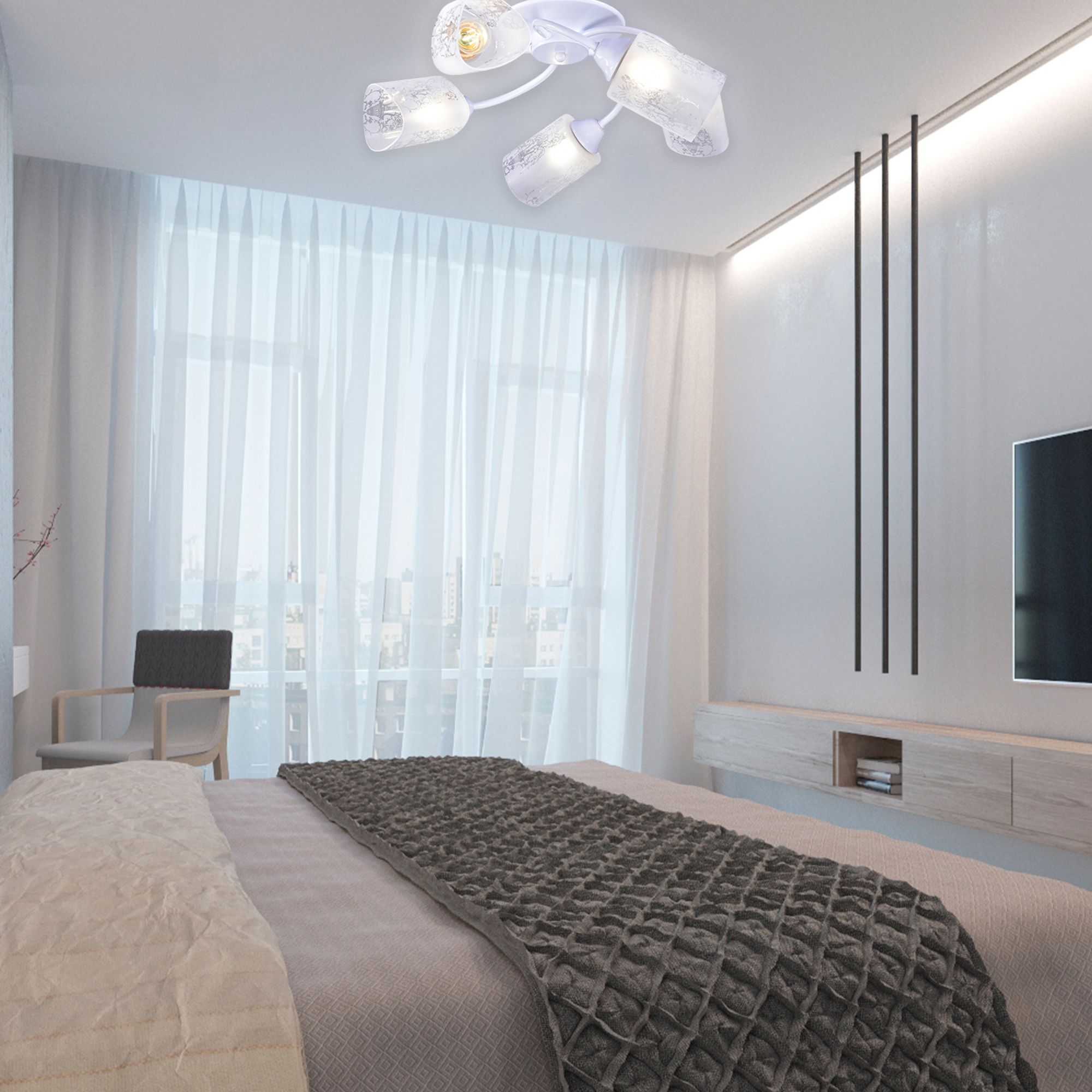 Изображение товара Светильник потолочный 48х48х26 Белый