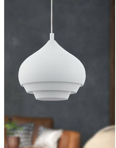 Изображение товара Подвесной светильник EGLO 1х40W E27 camborne белый для дома и офиса