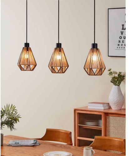 Изображение товара Подвес 3х40WхE27 adwickle черн/натур - стильное освещение