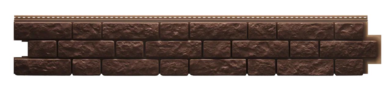 Изображение товара Сайдинг Docke LUX/BERGART Кедровый орех имитация камня 1мм 1809мм коричневый