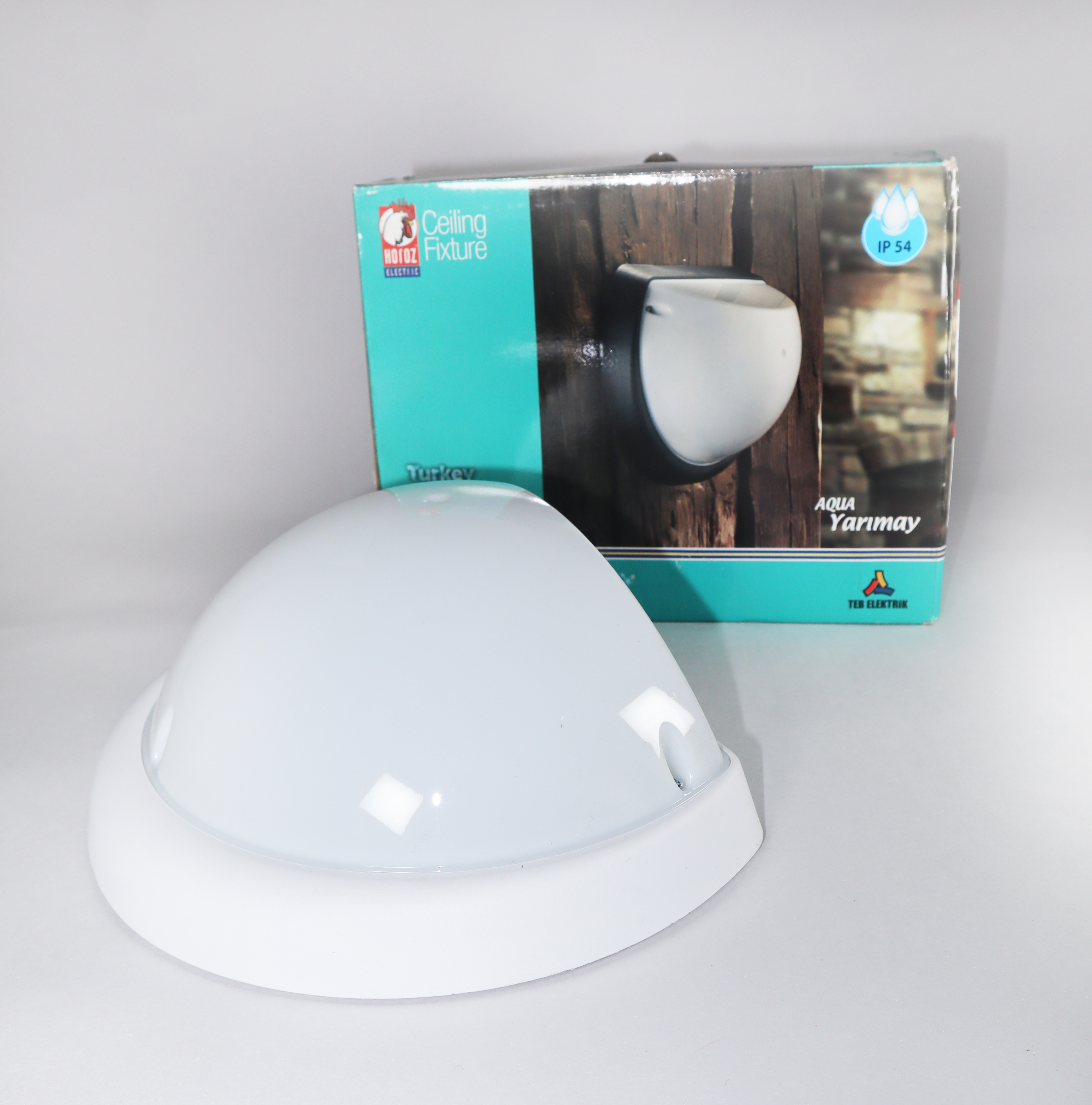 Изображение товара Накладной пластиковый светильник AQUA IP54 250х201,5х104,7мм с LED 230V белый