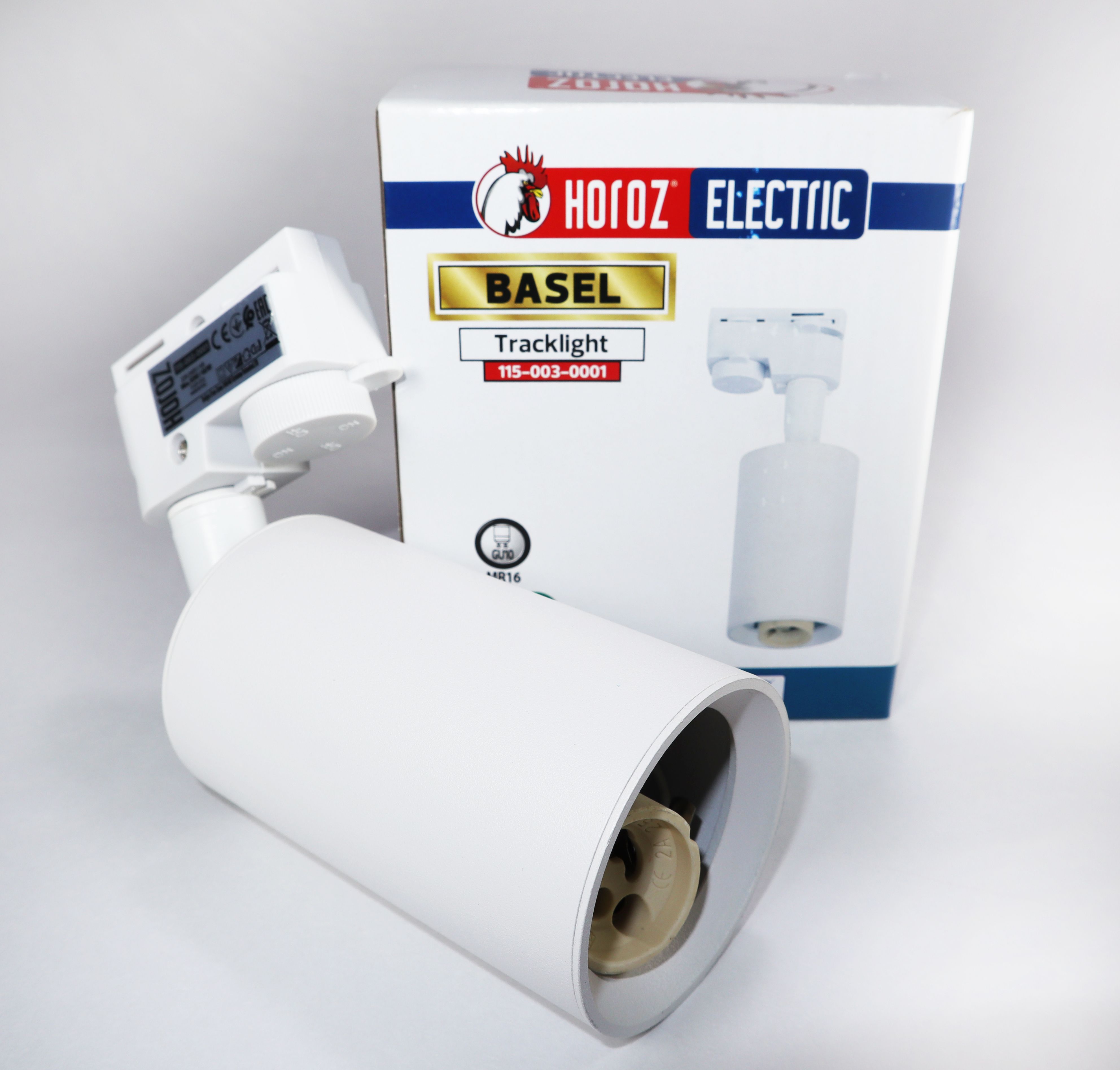 Изображение товара Трековый светильник BASEL 115-003-0001 HRZ33002823 GU10 MR16 50W 175х100х60 мм