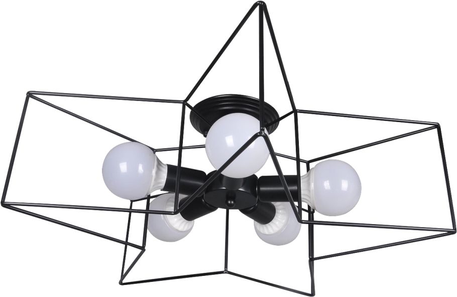 Изображение товара Современная люстра под патрон E27 5 ламп из металла и стекла LE CH MARA