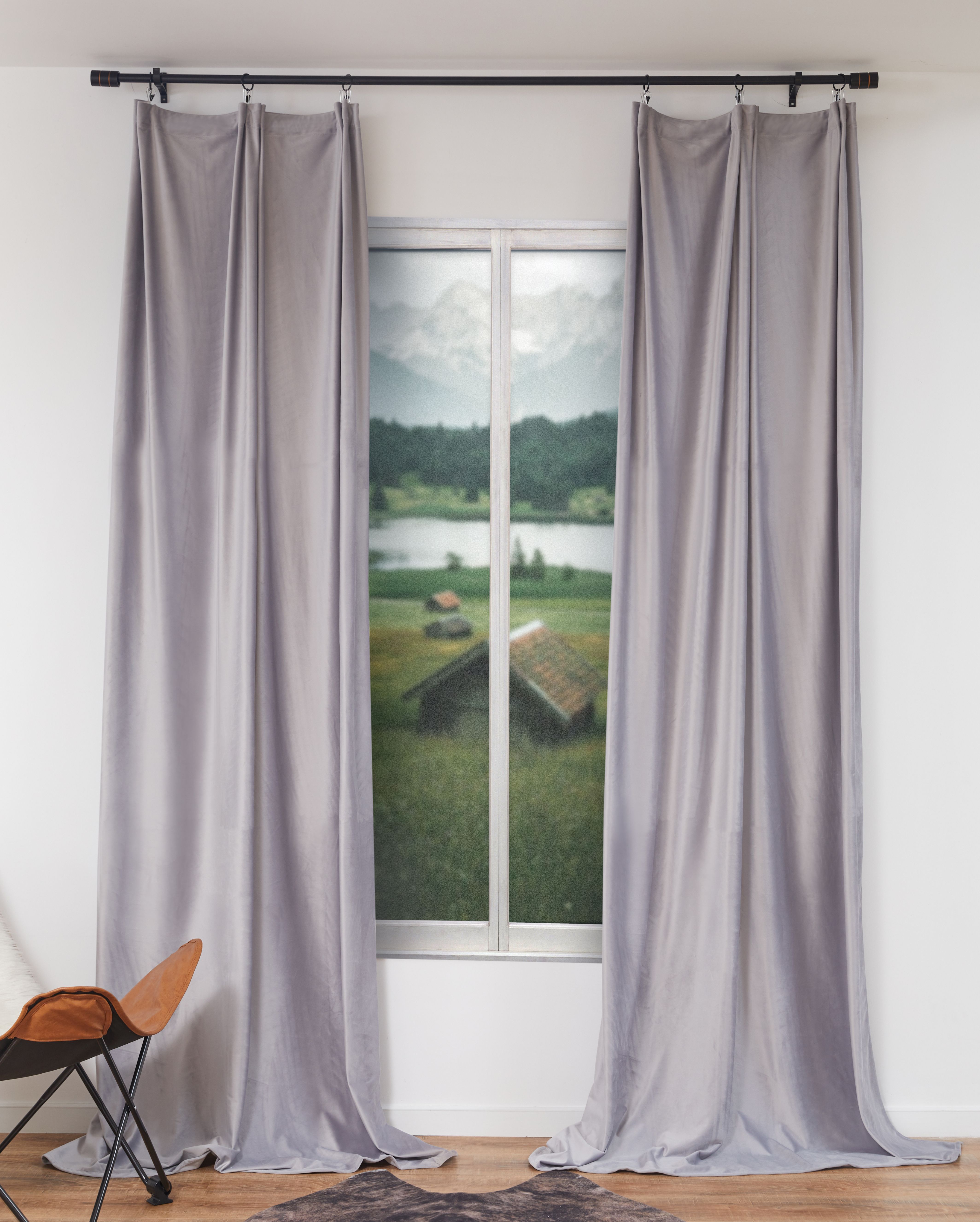 Изображение товара Комплект штор Holland Вельвет однотонный серый 150*270*2шт