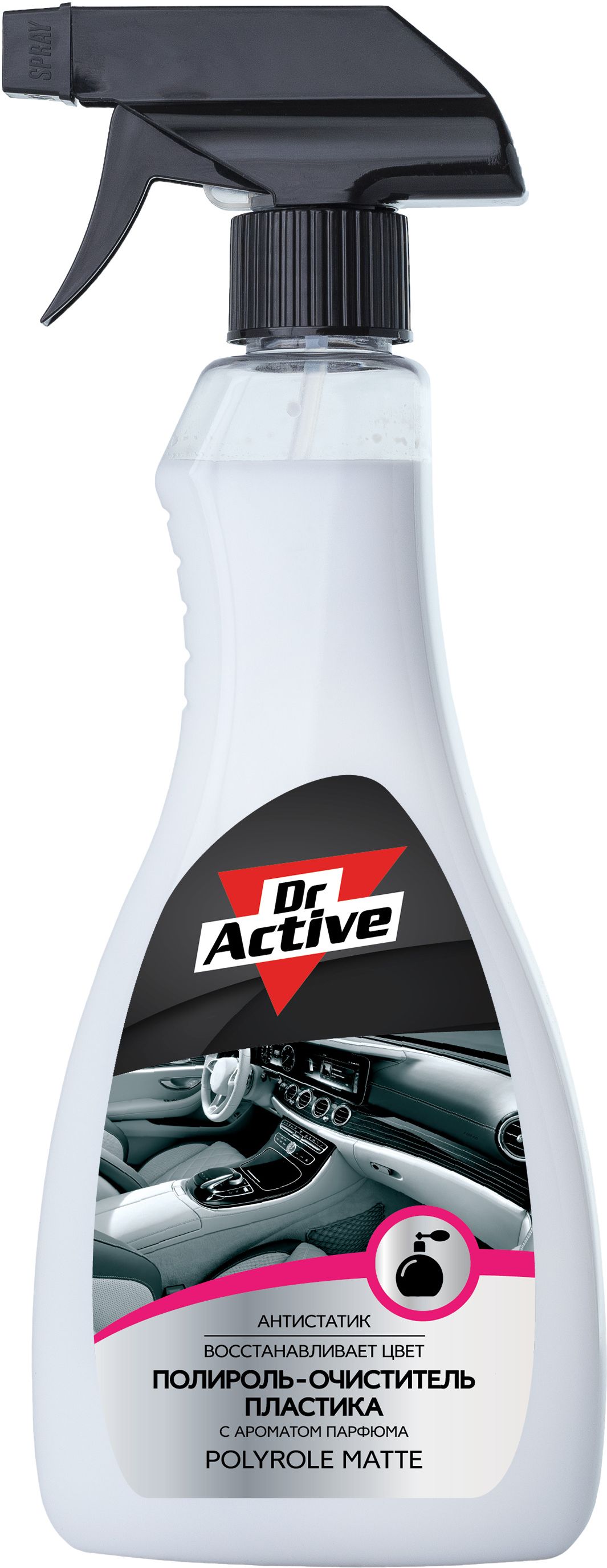 Изображение товара Полироль-очиститель пластика Sintec Dr.Active Polyrole Matte парфюм 500мл