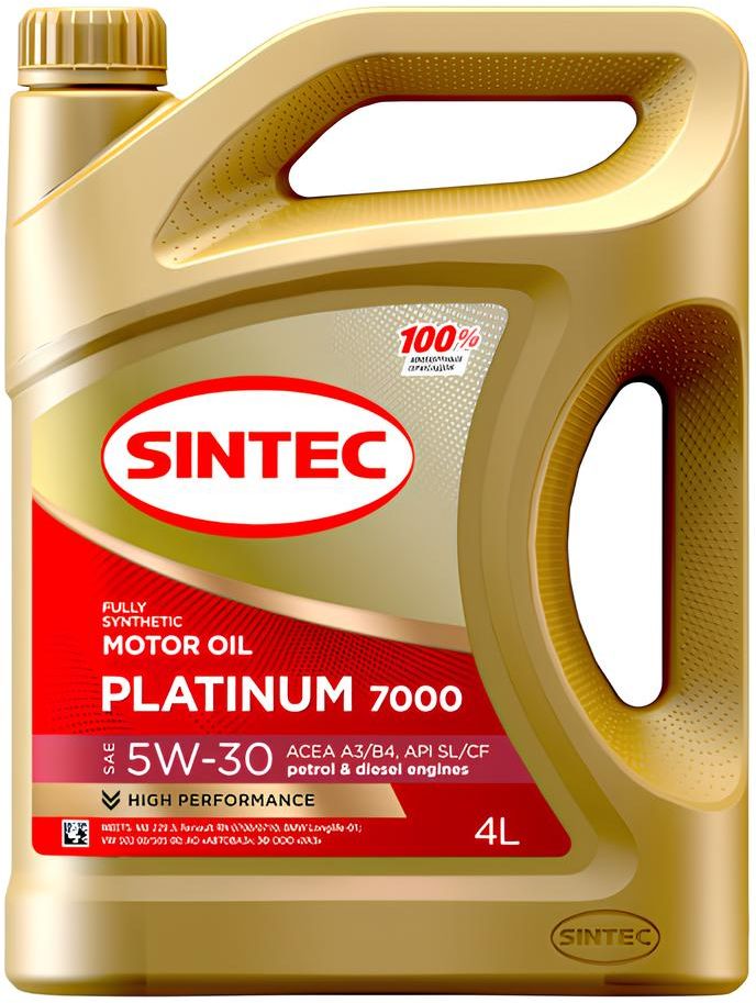 Изображение товара Масло моторное Sintec Platinum 7000 5W-30 A3/B4 SL/CF 4л