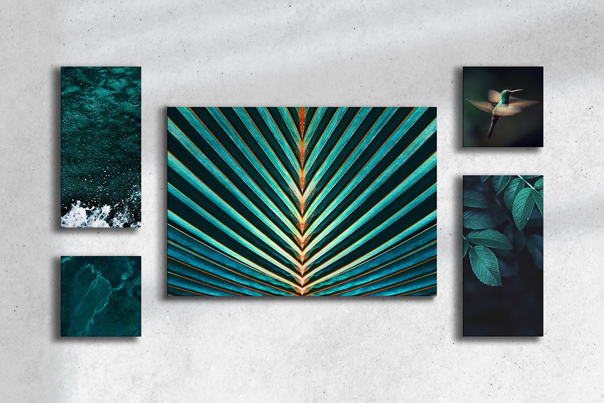 Изображение товара Модульная картина Симфония 5 в 1 Зеленая природа для интерьера