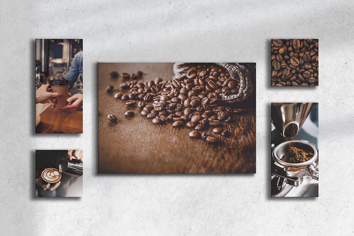 Изображение товара Модульная картина Симфония 5 в 1 Вкус кофе декоративное искусство пейзаж