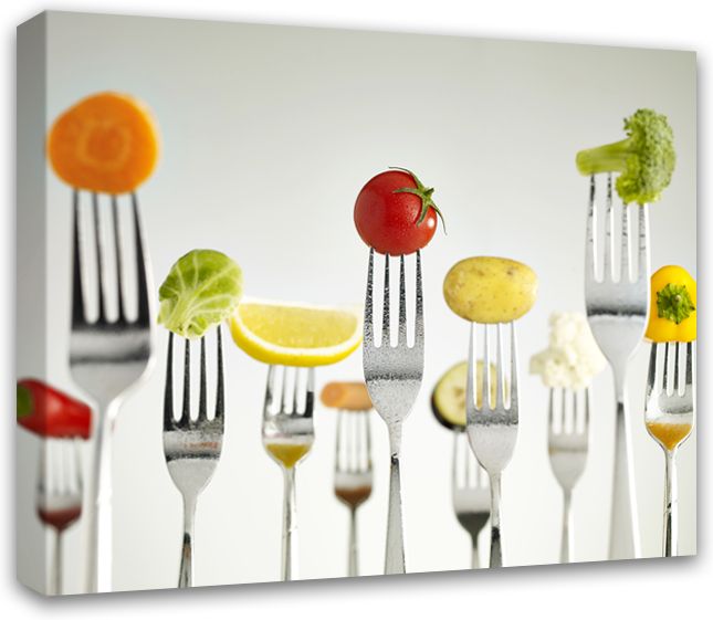 Изображение товара  Печатная картина на деревянном подрамнике Симфония Столовые приборы 40х50 см
