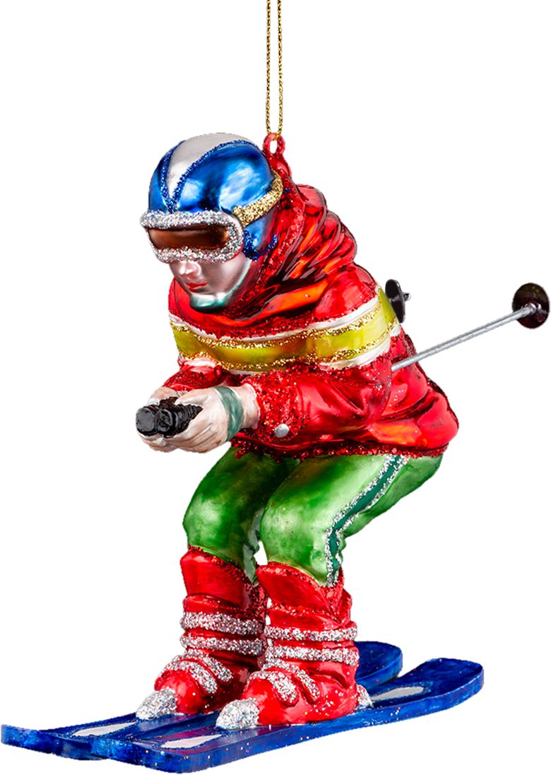 Изображение товара Украшение ErichKrause® Decor Горнолыжник 13 см из стекла