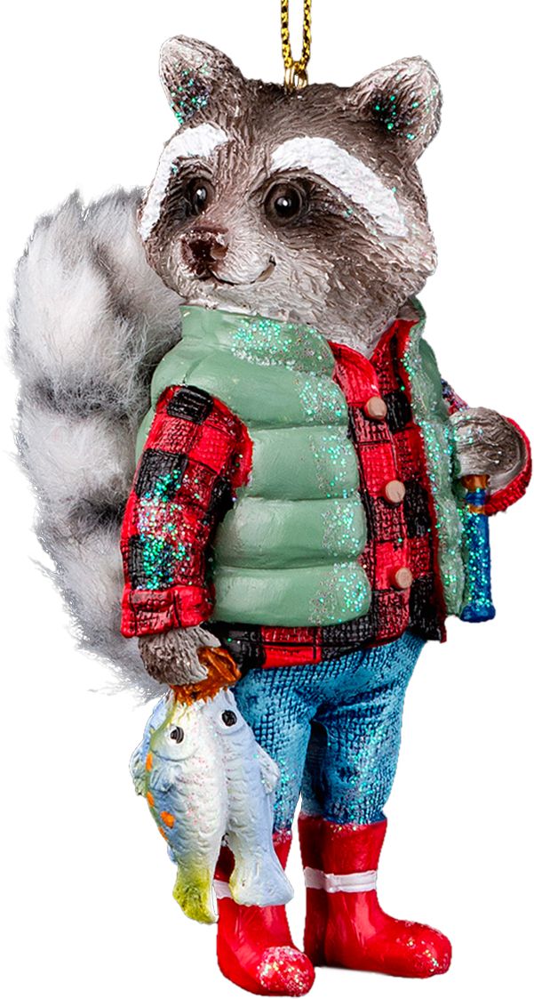 Изображение товара Украшение новогоднее ErichKrause Decor Енот-рыбак 9,5 см многоцветное
