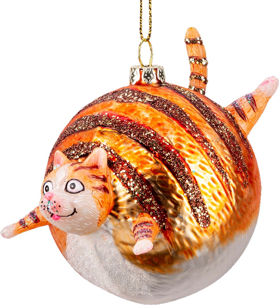 Изображение товара Украшение ErichKrause Decor Кот 9 см елочная игрушка стекло многоцветное
