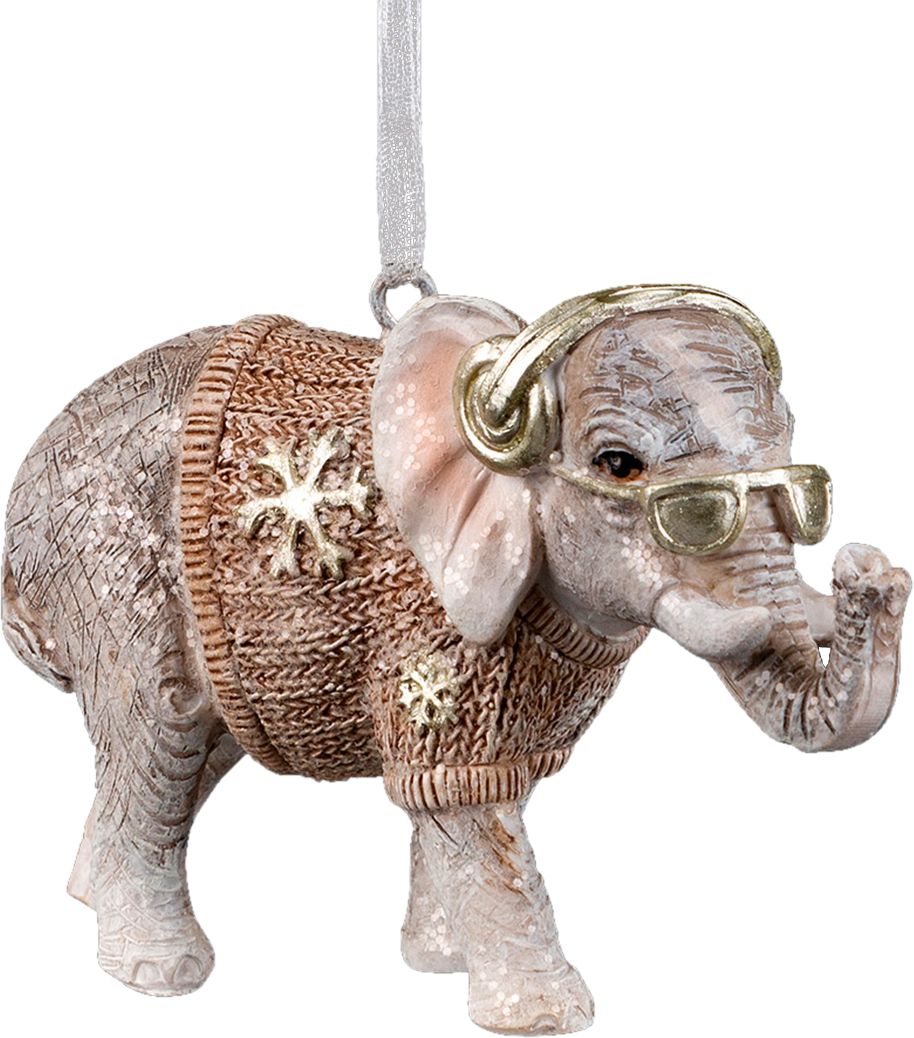 Изображение товара Украшение ErichKrause Decor Модный слон 8,5 см для елки