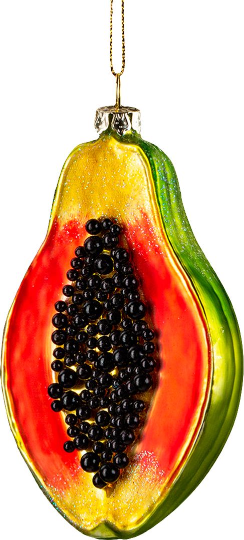 Изображение товара Украшение ErichKrause Decor Папайя 10 см стеклянное для новогоднего декора