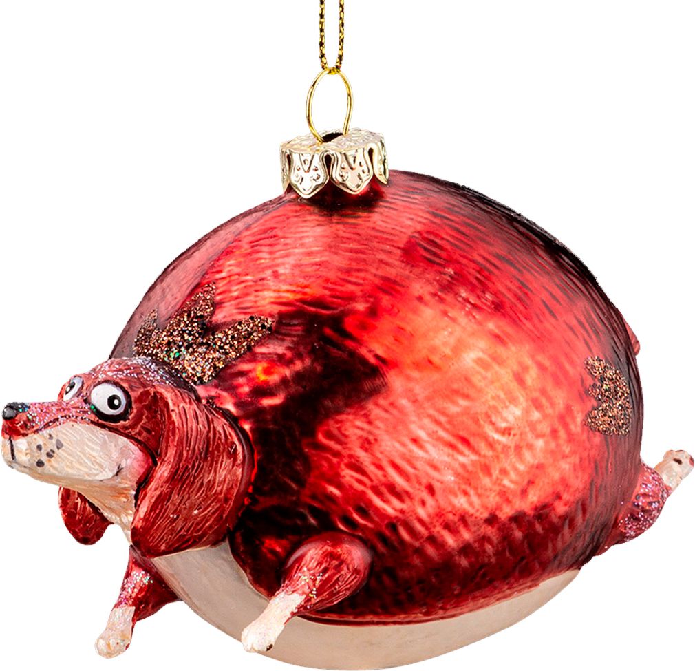 Изображение товара Украшение новогоднее ErichKrause Decor Пес 12 см стекло яркое праздничное