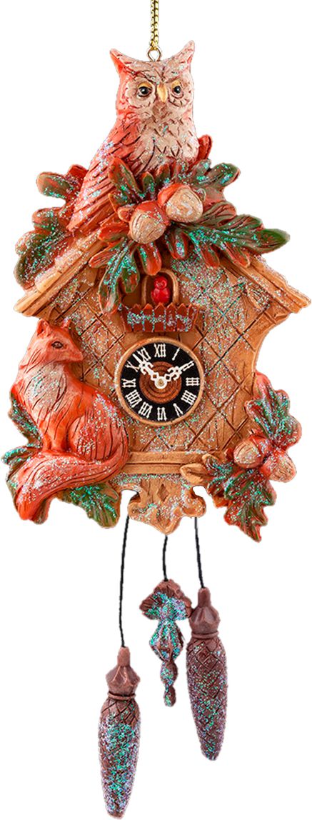 Изображение товара Украшение ErichKrause Decor Часы с кукушкой 20 см для елки