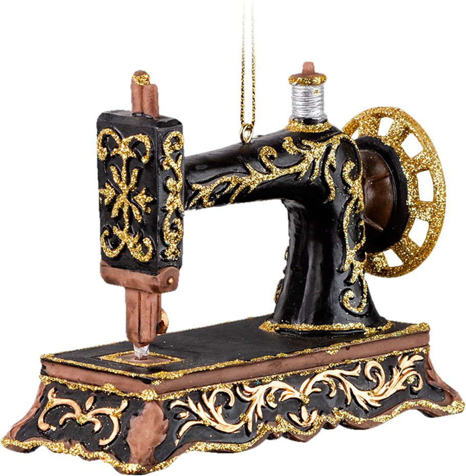 Изображение товара Стильное винтажное елочное украшение швейная машинка 11,5 см Christmas