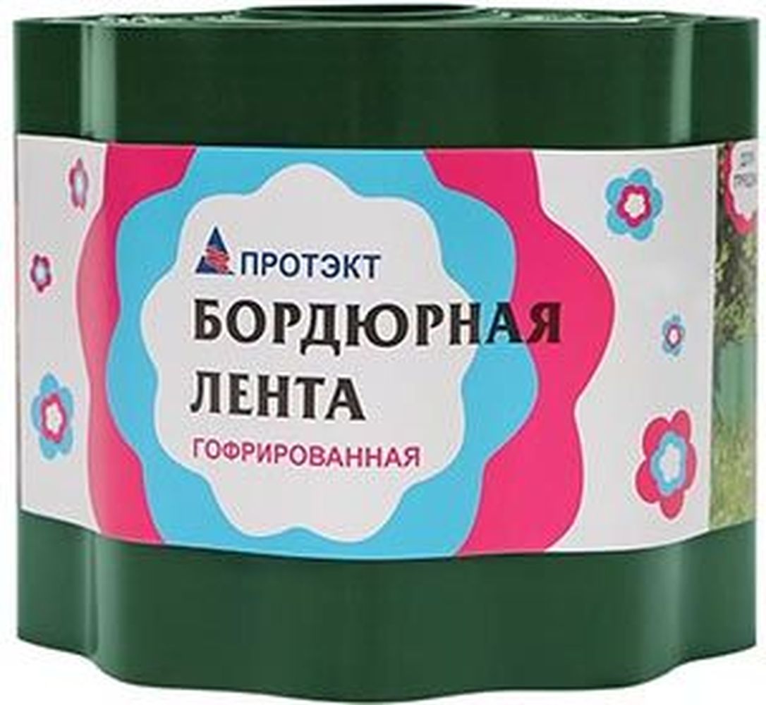 Изображение товара Лента бордюрная гофра хаки 15 см, 9 м