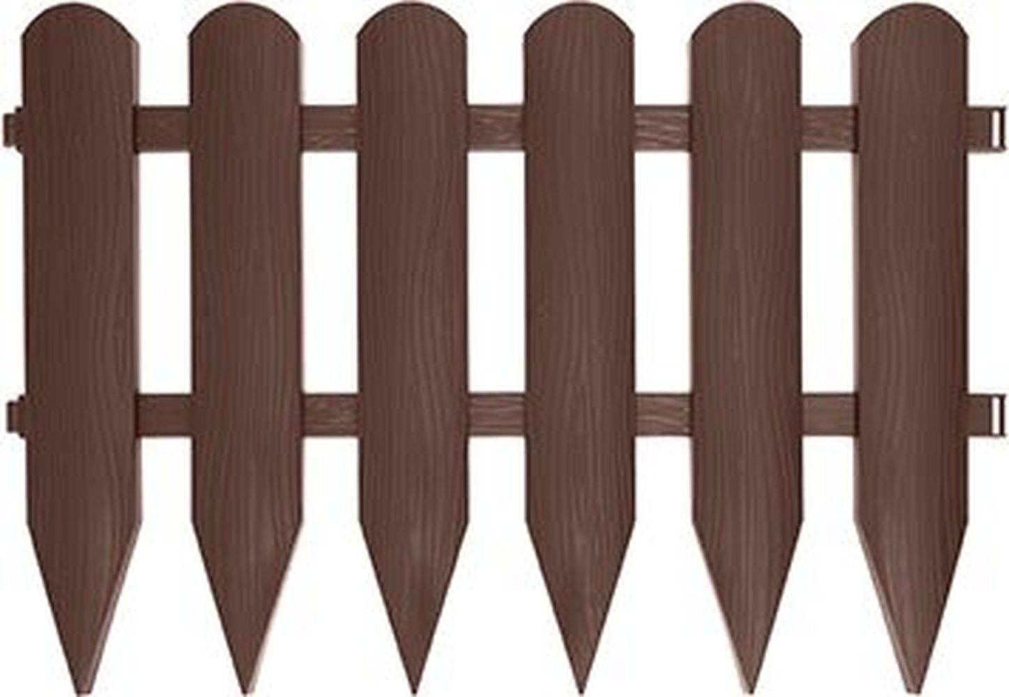Изображение товара Ограждение садовое штакетник коричневый 1 шт
