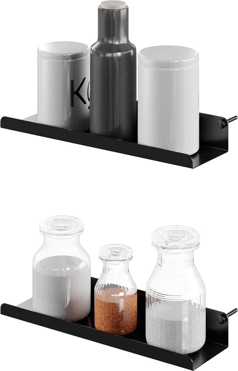 Изображение товара Комплект полок для кухни 2шт GUTTA черные