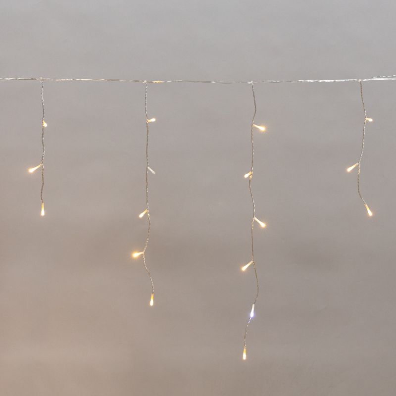 Изображение товара Айсикл (бахрома) 5х0,6м, мерцающий flashing, прозрачный пвх, ip44, 112led Белый