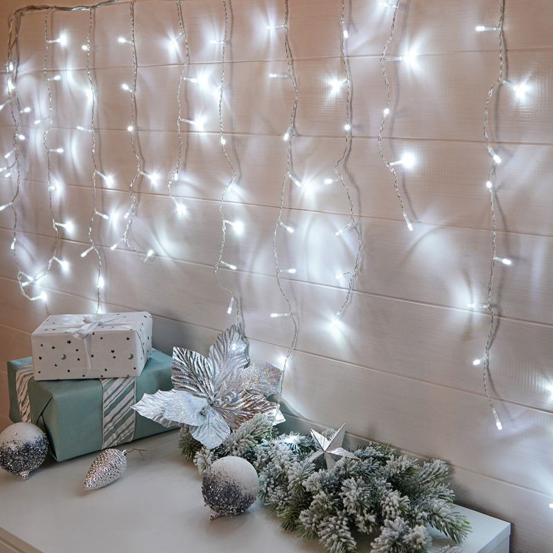 Изображение товара Гирлянда внутренняя бахрома Neon-Night 200 LED белый 3 м