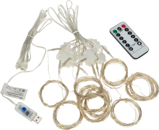 Изображение товара Гирлянда внутренняя занавес Neon-Night 300 LED розовый 3 м