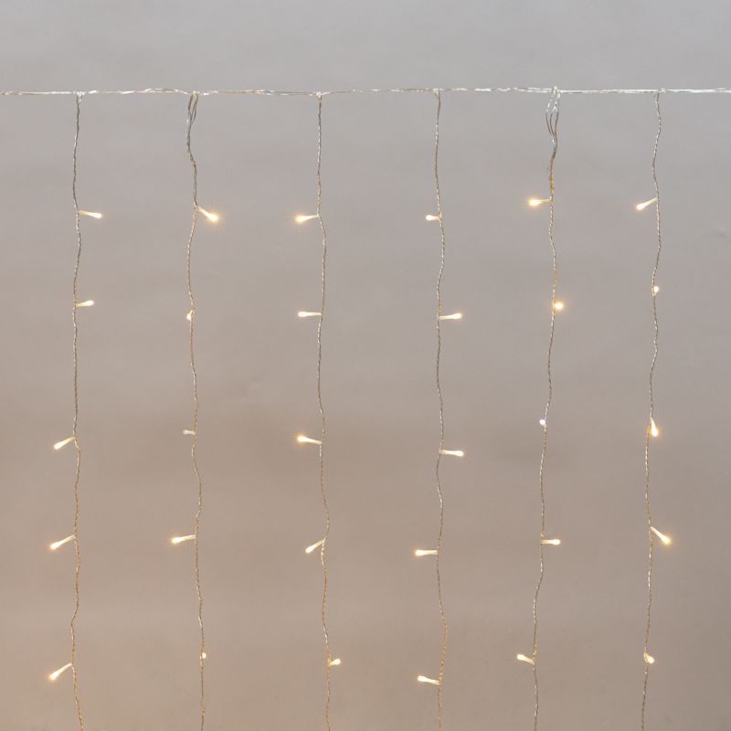 Изображение товара Дождь (занавес) 2х1,5м, 150led теплые белые, 15 нитей, 10led/нить Желтый