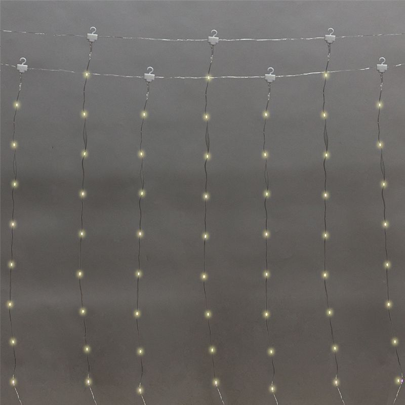 Изображение товара Дождь из росы 3х2м, 200led, теплый белый, ip20, usb + пульт управления Желтый