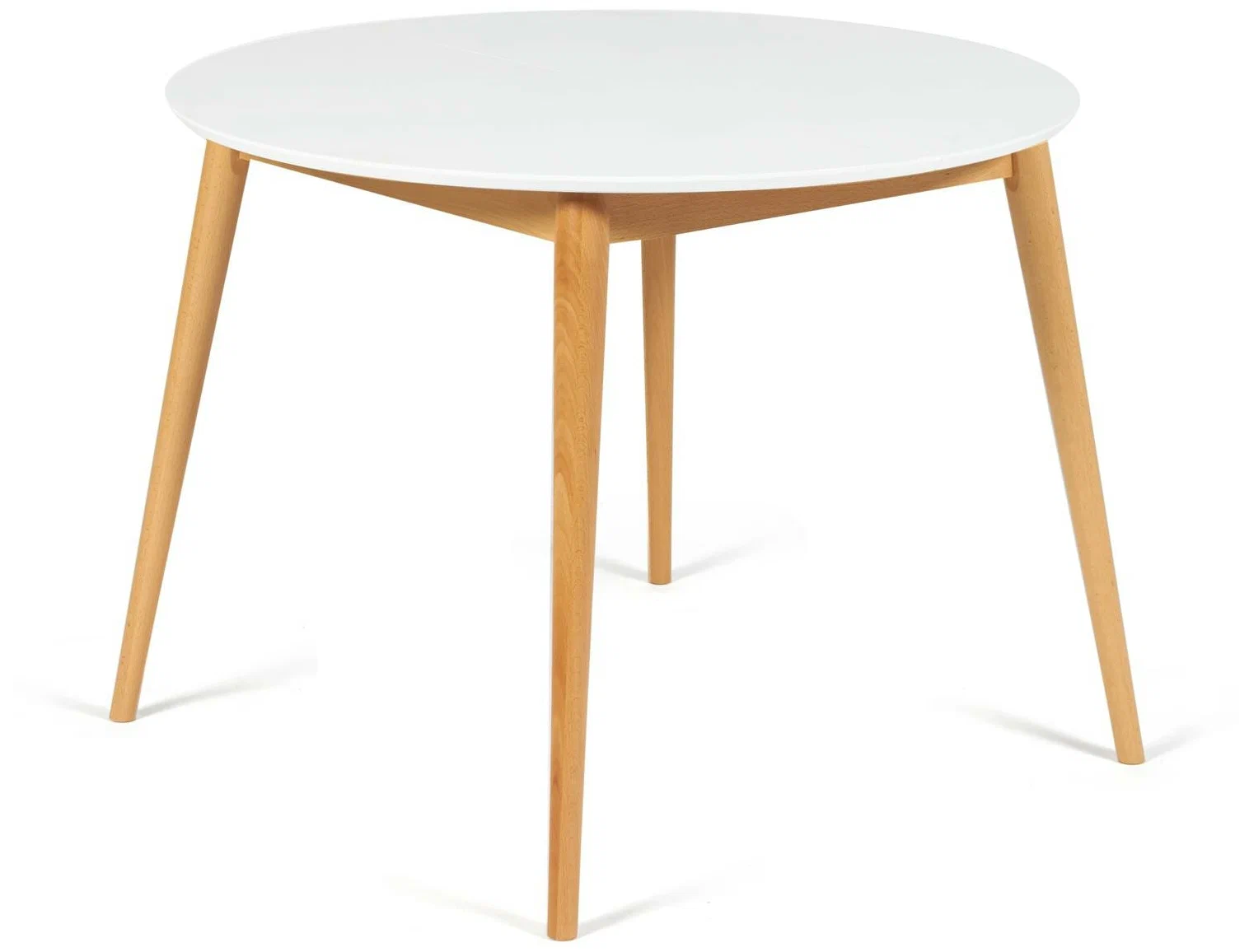 Изображение товара Стол садовый круглый раскладной BOSCO 100х100х75 см белый