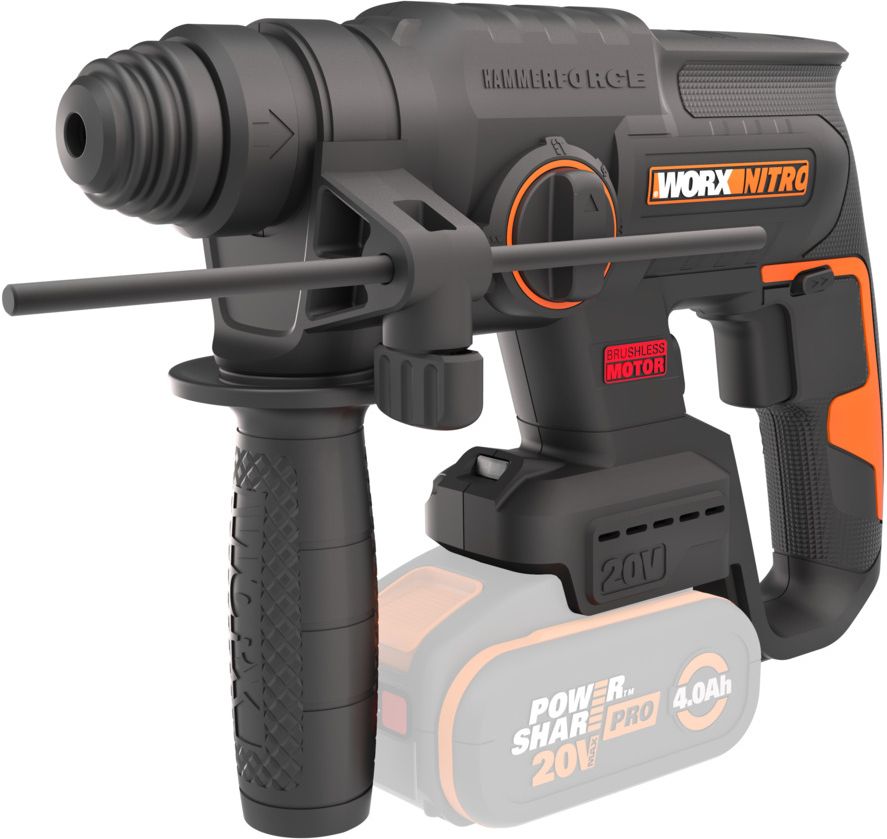 Изображение товара Перфоратор аккумуляторный worx wx381.9 20В для домашнего и профессионального использования