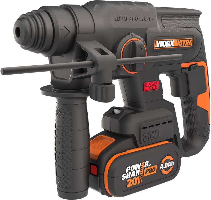 Изображение товара Перфоратор аккумуляторный Worx WX381 20В 1*4Ач - мощный и компактный