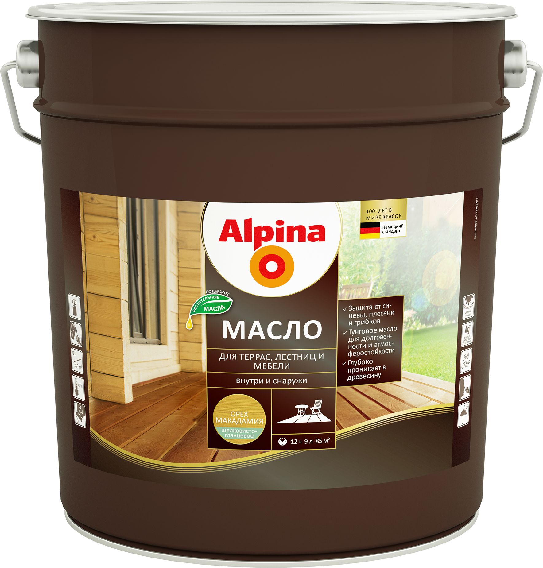 Изображение товара Масло для террас, лестниц и мебели 9Л Орех