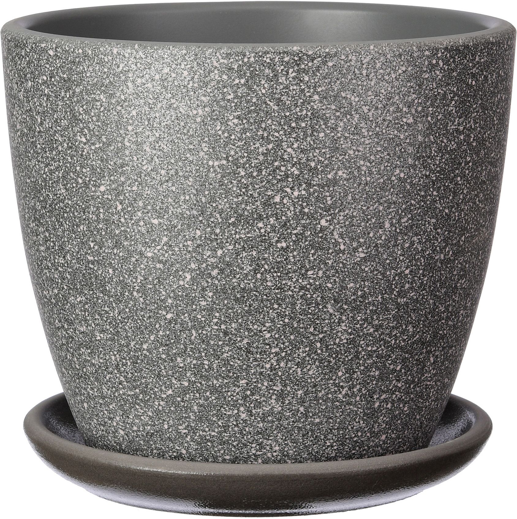 Изображение товара Горшок из бетона диаметром 30 см с поддоном для комнатных растений