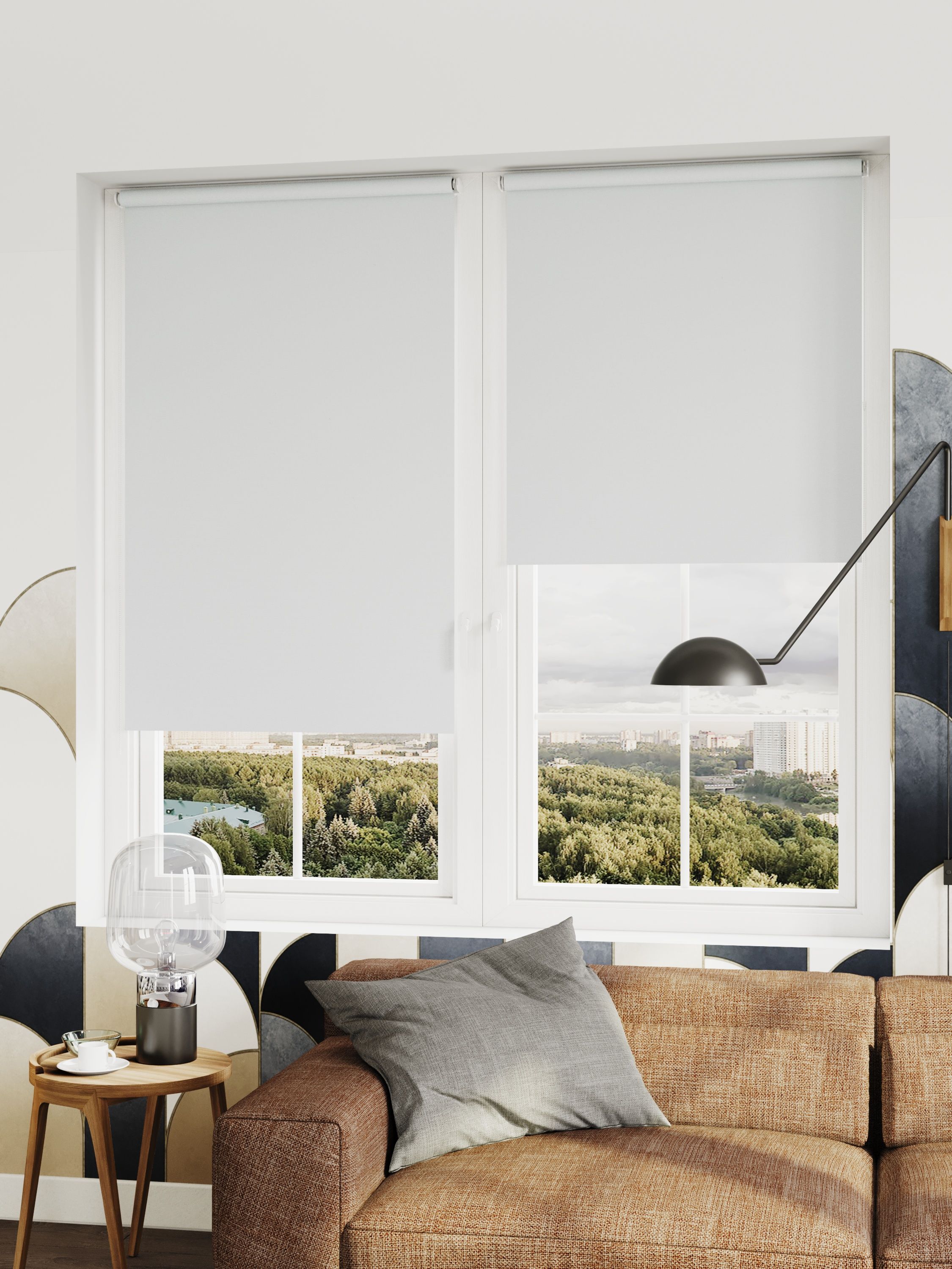 Изображение товара Рулонная штора Legrand Лестер 60x175 см, белая, светлая ткань