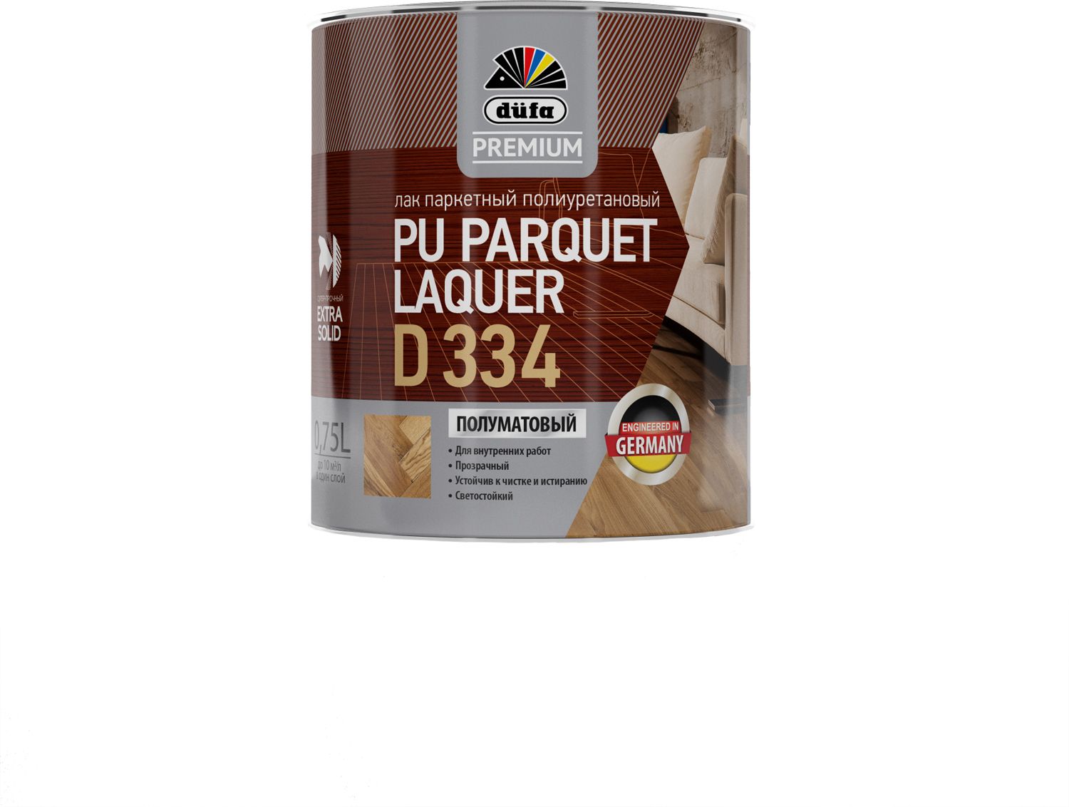 Изображение товара "DufaPremium" Лак PU PARQUET LAQUER D3340,75л