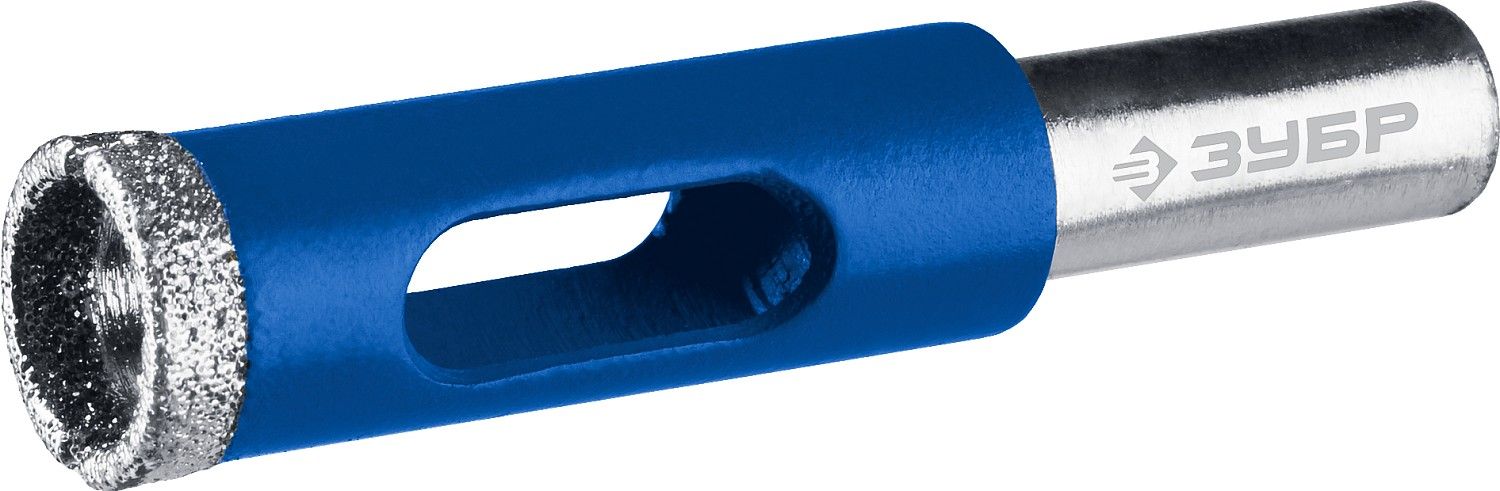 Изображение товара Алмазное трубчатое сверло 12 мм для керамики и стекла Р60 с трехгранным хвостовиком