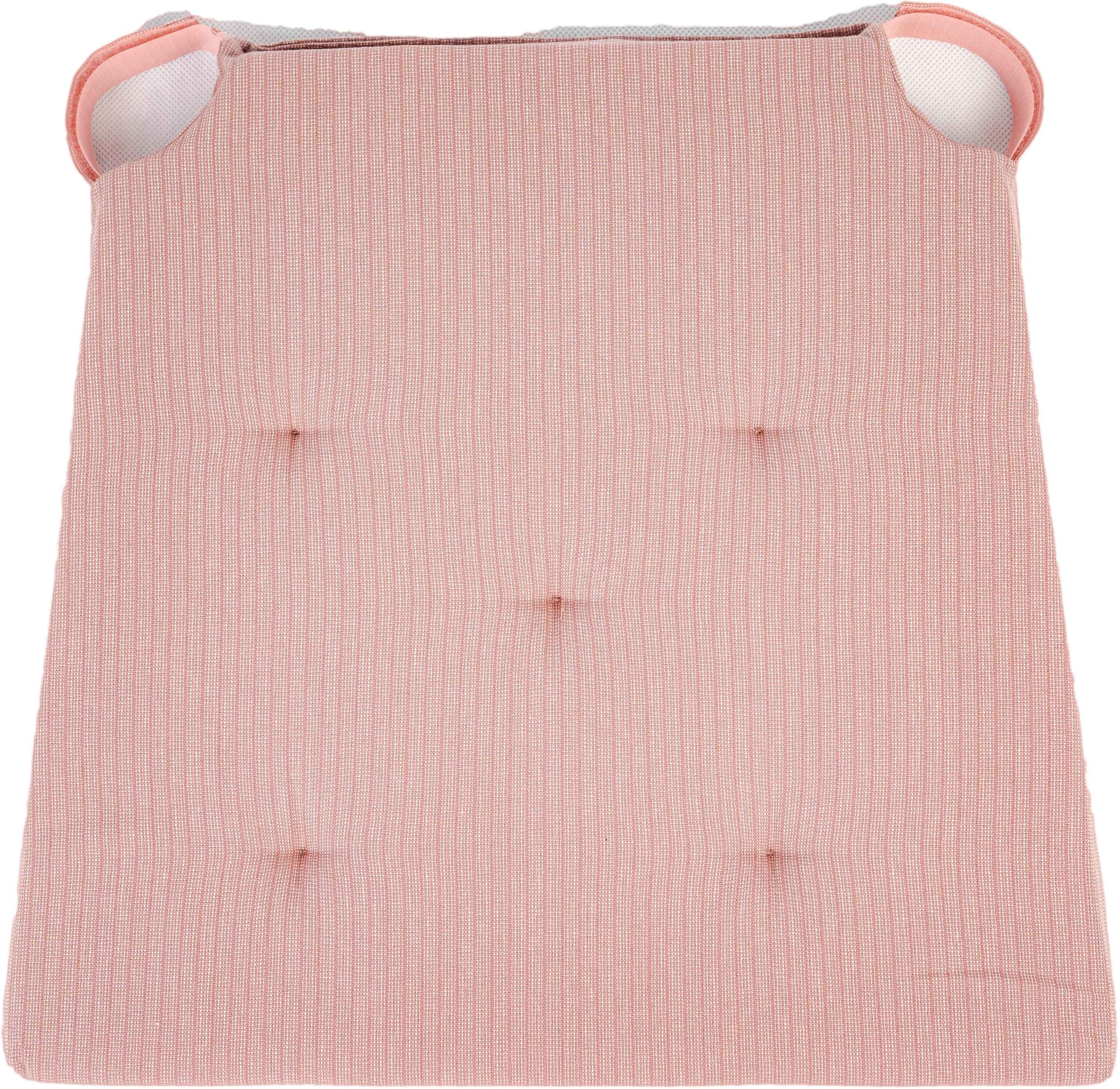 Изображение товара Подушка на стул justina розовая 35х40х4 см мягкая и удобная для дома и кафе