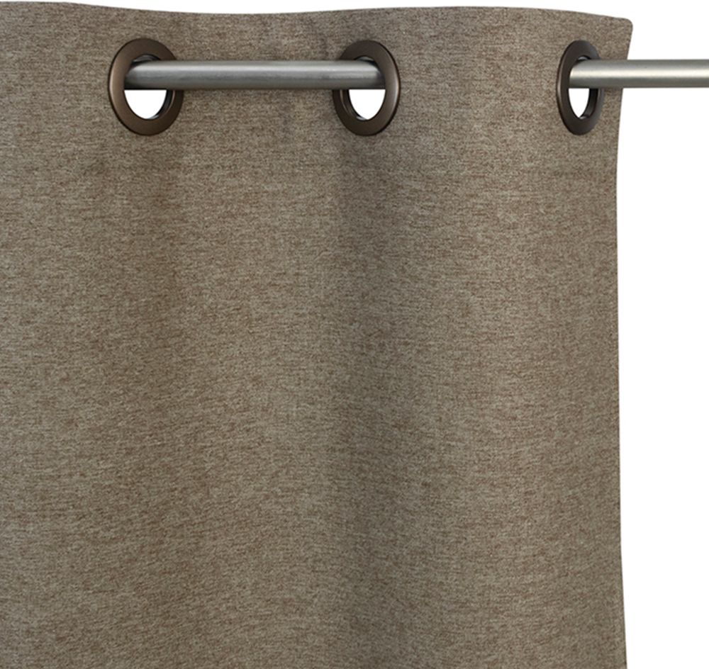 Изображение товара Штора на люверсах шенил коричневого цвета 200x270 см