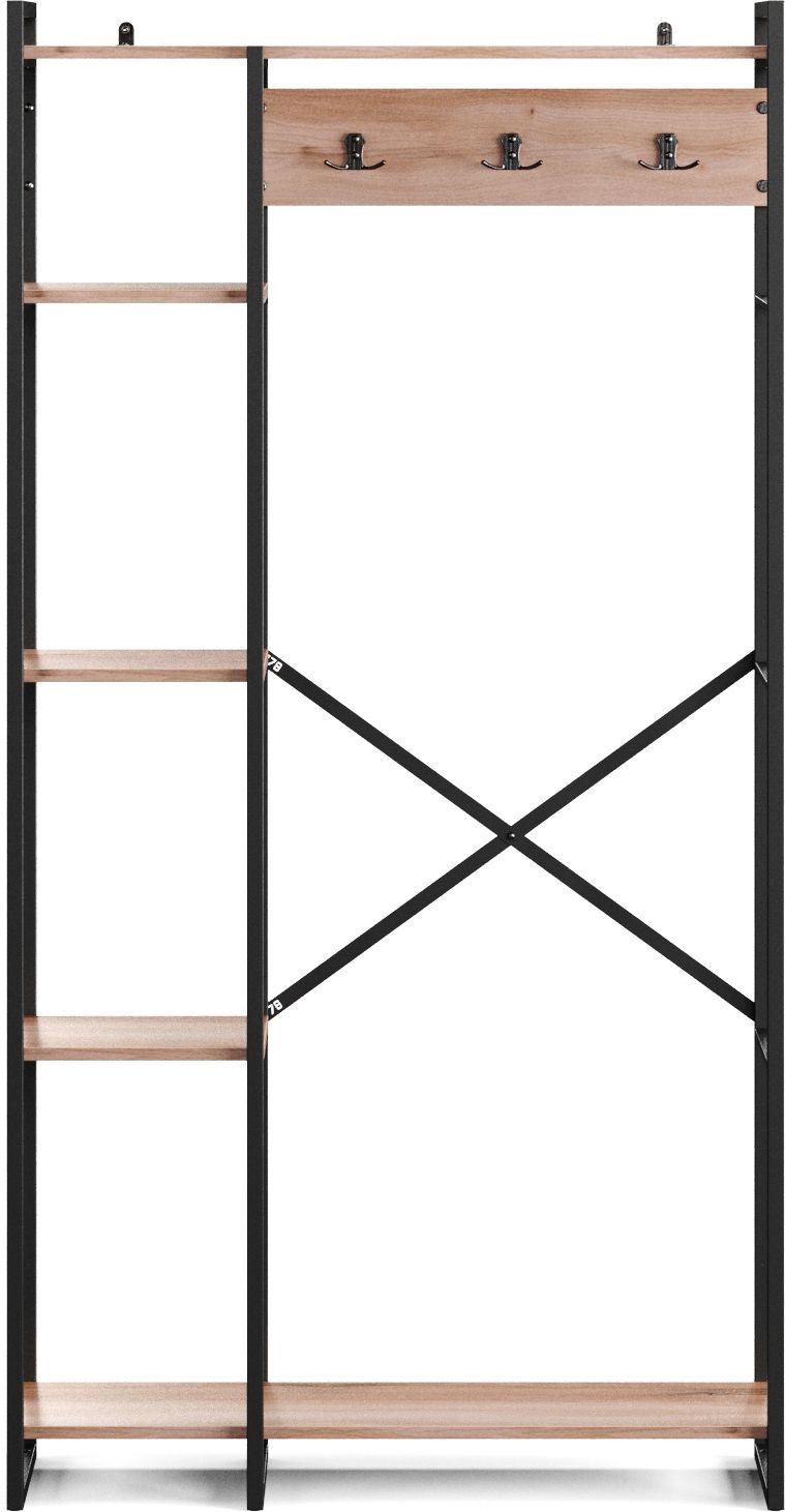 Изображение товара Гардероб раздевалка 5 полок GUTTA Evok 180x92x34 черный