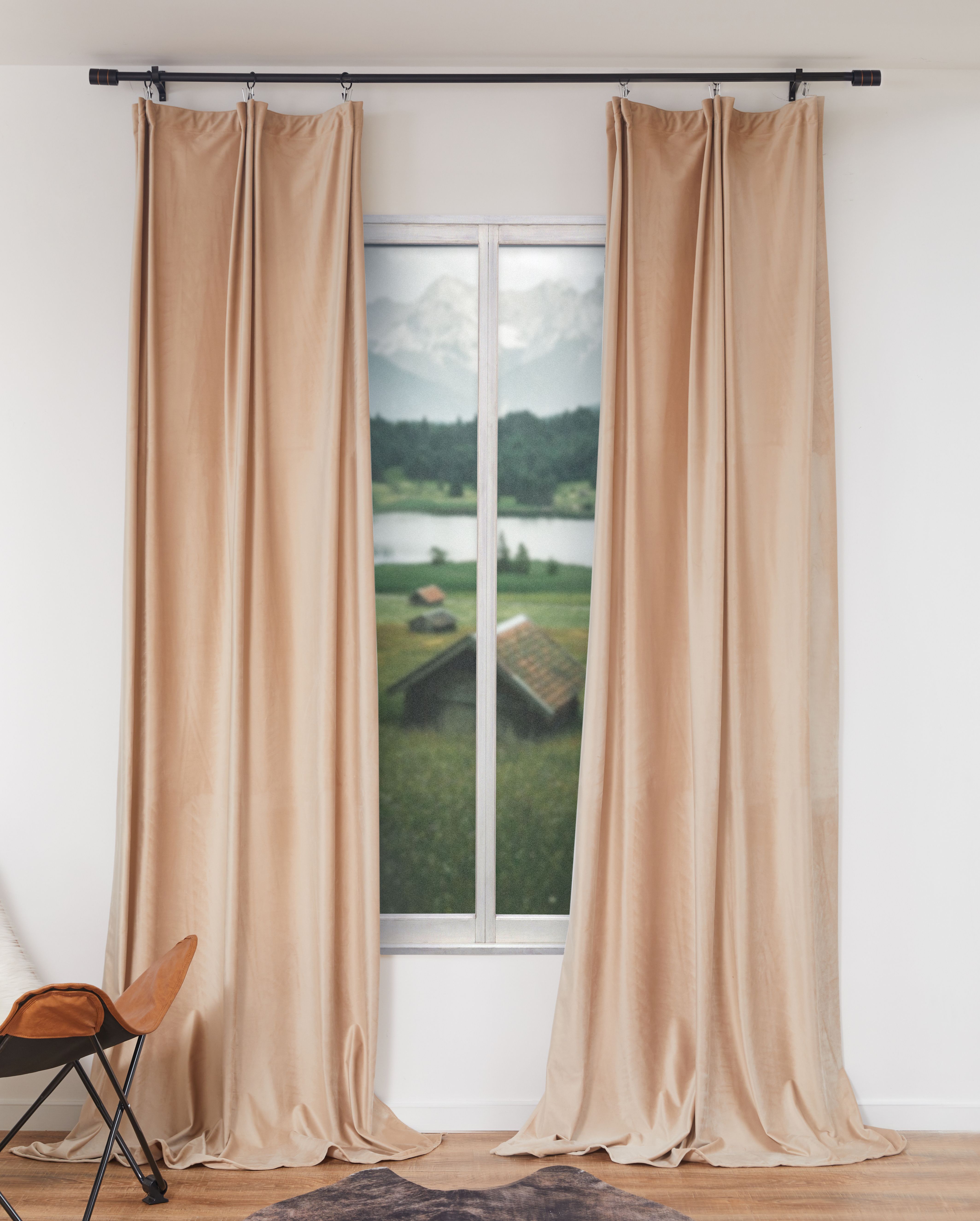 Изображение товара Комплект штор Holland Вельвет однотонный бежевый 150*270*2шт